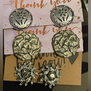 Sarah Coventry Vintage Clip On Earrings Lot of 3